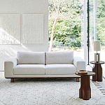 Приставной столик из массива дерева Walnut Triple варинант исполнения - 9 | Loft Concept в Воронеже