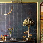 Обои ручная роспись Tsukimi Original colourway on gilded silk with antiquing варинант исполнения - 2 | Loft Concept в Воронеже