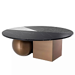 Дизайнерский журнальный стол с круглой столешницей на 3-х геометрических ножках Lehumod варинант исполнения - 5 | Loft Concept в Воронеже