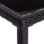 Обеденный комплект из искуственного ротанга Vintara черный варинант исполнения - 9 | Loft Concept в Воронеже