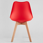 Стул с основой из пластика и мягким сиденьем Arvika Red варинант исполнения - 4 | Loft Concept в Воронеже