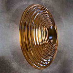 Бра с рельефным круглым плафоном янтарного цвета Savio Glass Disc Light варинант исполнения - 1 | Loft Concept в Воронеже