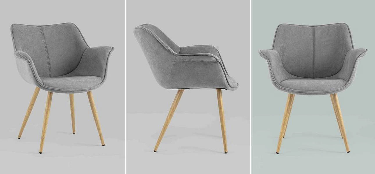 Стул Mason Chair Серый Ножки светлое дерево Стул Mason Chair Серый Ножки светлое дерево - Loft-Concept в Воронеже