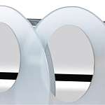 Бра с тремя круглыми матовыми стеклянными дисками и зеркальными вставками Lunaria  варинант исполнения - 2 | Loft Concept в Воронеже