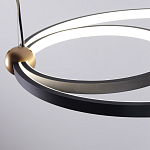 Люстра подвесная светодиодная черный металл Ring Horizontal варинант исполнения - 5 | Loft Concept в Воронеже