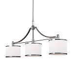 Люстра линейная с 3-мя белыми цилиндрическими плафонами Feiss варинант исполнения - 1 | Loft Concept в Воронеже