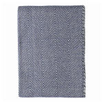 Плед из шерсти мериноса темно-синего цвета 130×180 см Indigo Waves варинант исполнения - 1 | Loft Concept в Воронеже