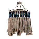 Люстра круглая плетеная с кисточками цвета серый дуб Boho Tassel Chandelier варинант исполнения - 2 | Loft Concept в Воронеже
