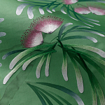 Обои ручная роспись Silk Tree Colourway SC-92 on Emerald Green dyed silk варинант исполнения - 3 | Loft Concept в Воронеже
