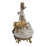 Чаша для фруктов из фарфора бронзовыми фигурками леопардов Eden Garden варинант исполнения - 4 | Loft Concept в Воронеже