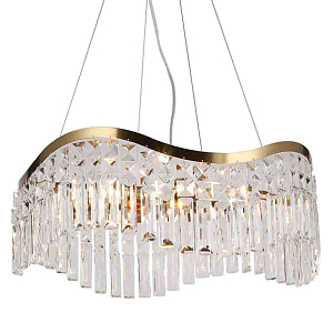 Люстра подвесная волнистой формы с хрустальными подвесками Ludivine Lighting