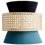 Бра с плетеным декором из ротанга Bonnie Wicker Blue Wall Lamp варинант исполнения - 1 | Loft Concept в Воронеже