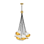 Люстра с 15-ю белыми  плафонами с золотой внутренней поверхностью Hinkley варинант исполнения - 2 | Loft Concept в Воронеже