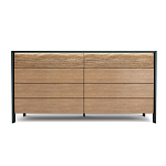 Комод 8 ящиков с подсветкой на рельефном фасаде Warm Industrial варинант исполнения - 4 | Loft Concept в Воронеже