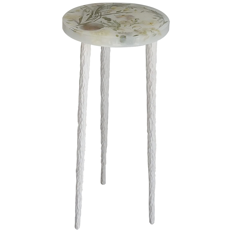 Круглый журнальный столик со столешницей из эпоксидной смолы Epoxy Resin Flowers Coffee Table Белый Черный Розовый Мульти Круглый журнальный столик со столешницей из эпоксидной смолы Epoxy Resin Flowers Coffee Table Белый Черный Розовый Мульти в Воронеже | Loft Concept