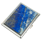 Портсигар с газовой зажигалкой из натурального камня Лазурит Stone Cigarettes Cases варинант исполнения - 1 | Loft Concept в Воронеже