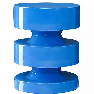 Столик приставной фигурный синий Curly Blue Table