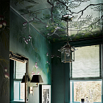 Обои ручная роспись Silk Tree Blossom on Sung Green Williamsburg варинант исполнения - 2 | Loft Concept в Воронеже