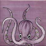 Плитка с узором Осьминог велосипедист варинант исполнения - 3 | Loft Concept в Воронеже