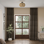 Потолочный светильник с плафоном из плетеного джута и черным каркасом Quoizel варинант исполнения - 7 | Loft Concept в Воронеже