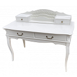 Стол-бюро белого цвета из массива бука с 4-мя ящиками White Provence варинант исполнения - 3 | Loft Concept в Воронеже