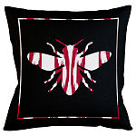 Подушка декоративная пчела с красным узором Ikat Pattern варинант исполнения - 1 | Loft Concept в Воронеже