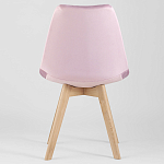 Стул с мягким велюровым сиденьем Arvika Pink варинант исполнения - 4 | Loft Concept в Воронеже