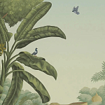 Обои ручная роспись River Scenes of Bengal Verdoyant варинант исполнения - 2 | Loft Concept в Воронеже