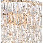 Люстра круглая с хрустальными подвесками на золотистом каркасе Roul Crystal Light варинант исполнения - 2 | Loft Concept в Воронеже