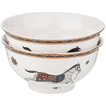 Сервиз обеденный из фарфора с изображением лошадей на 6 персон 23 предмета Porcelain Horse Set  варинант исполнения - 2 | Loft Concept в Воронеже