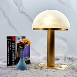 Настольная лампа c абажуром в форме купола из натурального камня  Heavenly Harmony варинант исполнения - 2 | Loft Concept в Воронеже