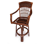 Барный стул из ротанга Eloise коричневый варинант исполнения - 5 | Loft Concept в Воронеже