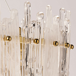 Люстра круглая с прозрачными стержнями разной длины Textured Glass Chandelier варинант исполнения - 9 | Loft Concept в Воронеже