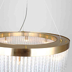 Люстра подвесная со стеклянными подвесками в виде перекрученных трубочек Nembus варинант исполнения - 3 | Loft Concept в Воронеже