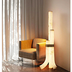 Торшер геометрический с тремя мраморными плафонами Marble Tripod варинант исполнения - 5 | Loft Concept в Воронеже