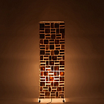 Торшер из перламутра на металлическом каркасе Indonesian Tower 2 варинант исполнения - 3 | Loft Concept в Воронеже