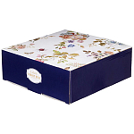 Ваза фарфоровая круглая на ножке с рисунком цветов Garden Whisper Porcelain Set  варинант исполнения - 2 | Loft Concept в Воронеже