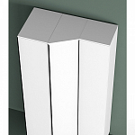 Шкаф-пенал белый с зеркальной дверцей Strict Lines варинант исполнения - 4 | Loft Concept в Воронеже