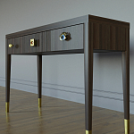 Дизайнерский Письменный стол Elsa Dreams Walnut с тремя ящиками варинант исполнения - 2 | Loft Concept в Воронеже