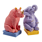 Держатель для книг Elephant and Rhinoceros Bookend варинант исполнения - 2 | Loft Concept в Воронеже