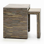 Комплект приставных столиков Stripes Set of tables Beige варинант исполнения - 1 | Loft Concept в Воронеже