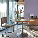 Круглый обеденный стол на одной ножке Remo Round Dining Table варинант исполнения - 6 | Loft Concept в Воронеже