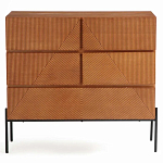 Комод с геометрическим рисунком на ящиках Anders Dark Wood варинант исполнения - 2 | Loft Concept в Воронеже