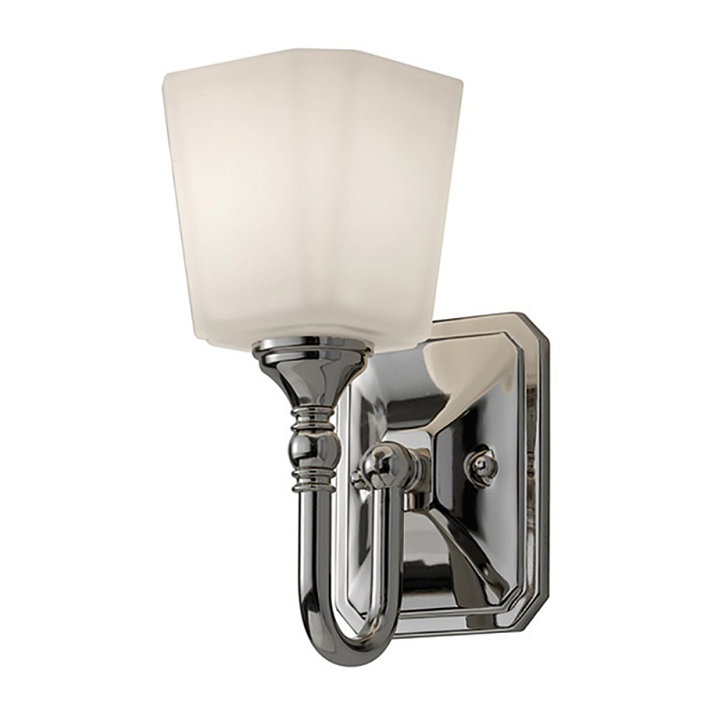 Бра для ванных комнат с белым матовым плафоном квадратной формы на основании цвета хром Feiss Хром Белый в Воронеже | Loft Concept 