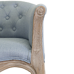 Кресло низкое в стиле прованс Louis French Armchair light blue flax варинант исполнения - 4 | Loft Concept в Воронеже