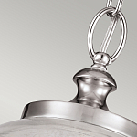 Подвесной светильник с прозрачным стеклянным плафоном в форме шара в современном стиле на цепи Feiss варинант исполнения - 4 | Loft Concept в Воронеже