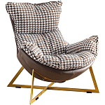 Кресло с принтом "гусиная лапка" PIED DE POULE Armchair варинант исполнения - 1 | Loft Concept в Воронеже