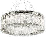 Круглая люстра с хрустальными подвесками хром Crystal Art Chrome Chandelier 16 варинант исполнения - 1 | Loft Concept в Воронеже