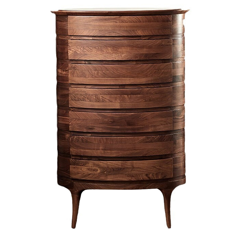 Комод деревянный с 7-ю ящиками Moon Walnut Furniture Орех Комод деревянный с 7-ю ящиками Moon Walnut Furniture Орех в Воронеже | Loft Concept