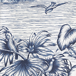 Обои ручная роспись Le Brésil Mer Bleue варинант исполнения - 2 | Loft Concept в Воронеже